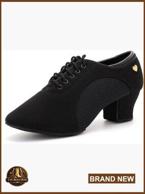 Women's Lace-up Latin Dance Shoes - 2" Cuban Heel - Practice & Performance